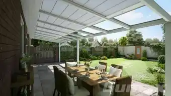 Tuinmaximaal Gumax automatische zonwering 10,06m x 2,5m mat wit aanbieding