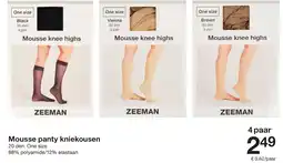 Zeeman Mousse panty kniekousen aanbieding