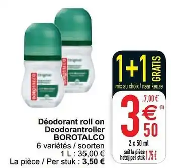 Cora Déodorant roll on deodorantroller borotalco aanbieding