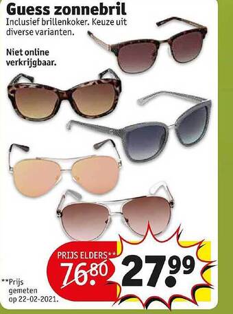 Kruidvat Guess Zonnebril aanbieding