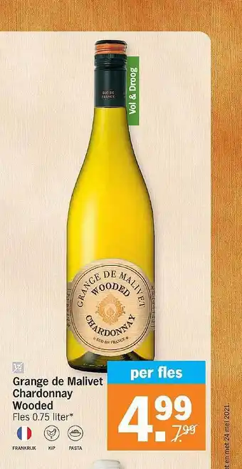 Albert Heijn Grange De Malivet Chardonnay Wooded aanbieding