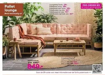 Leen Bakker Loungeset Tarifa 4-delig, Vloerkleed Madras aanbieding