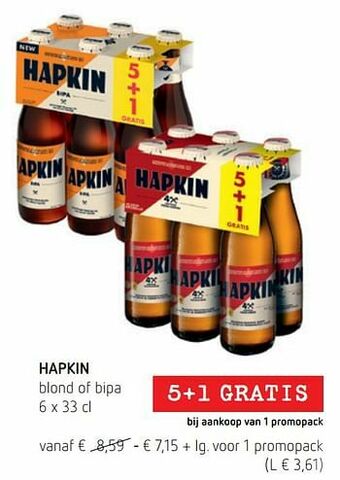 Spar Colruyt Hapkin blond of bipa aanbieding