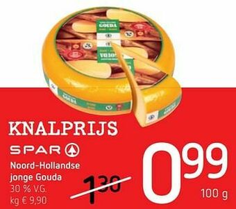 Spar Colruyt Noord-hollandse jonge gouda aanbieding