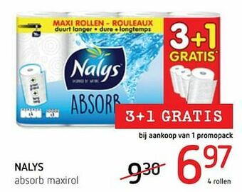 Spar Colruyt Nalys absorb maxirol aanbieding