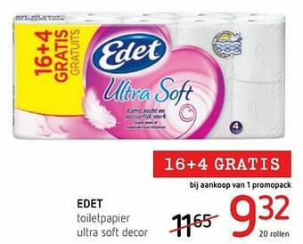 Spar Colruyt Edet toiletpapier ultra soft decor aanbieding