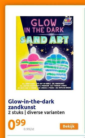 Action Glow In The Dark Zandkunst aanbieding