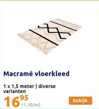 Action Macramé Vloerkleed aanbieding