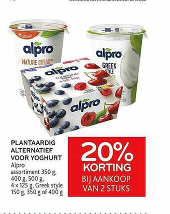 Alvo Plantaardig Alternatief Voor Yoghurt aanbieding