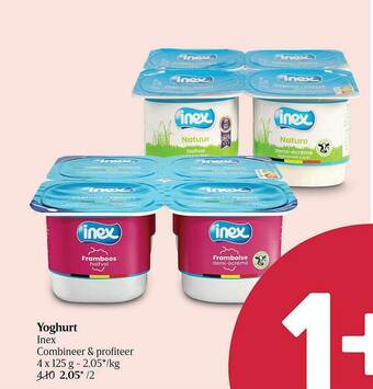 Delhaize Yoghurt Inex aanbieding