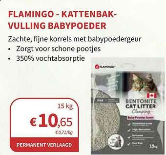 Flamingo Kattenbak Vulling Babypoeder