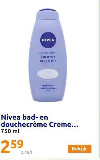 Action Nivea Bad En Douchecrème Creme aanbieding
