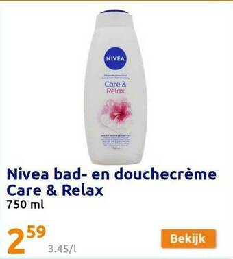 Action Nivea Bad En Douchecrème Care & Relax aanbieding