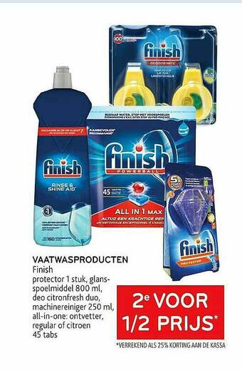 Alvo Vaatwasproducten Finish aanbieding