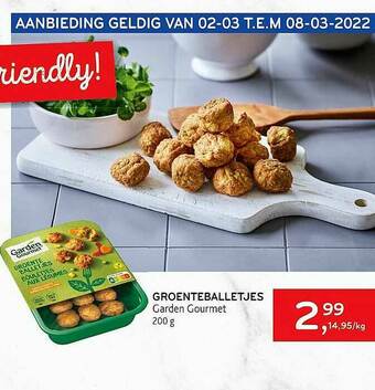 Alvo Groenteballetjes Garden Gourmet aanbieding