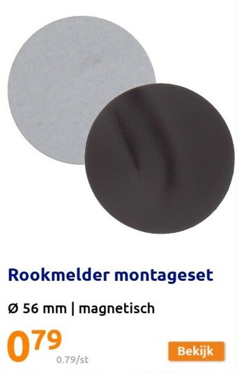Action Rookmelder montageset 56mm aanbieding
