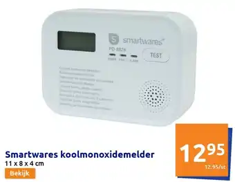 Action Smartwares koolmonoxidemelder 11x8x4cm aanbieding