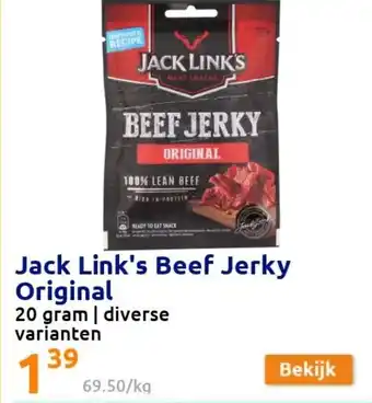 Action Jack Link's Beef Jerky Original 20g aanbieding