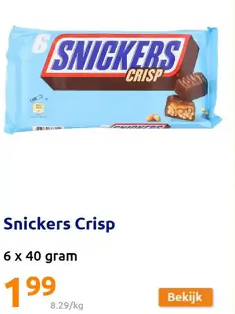 Action Snickers Crisp 6x40g aanbieding