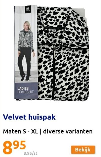 Action Velvet huispak aanbieding