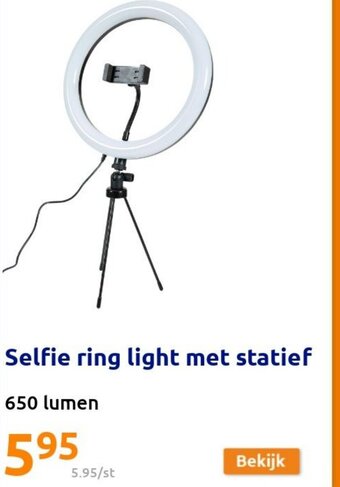 Selfie ring light met statief