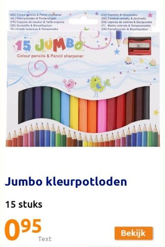 Action Jumbo kleurpotloden aanbieding