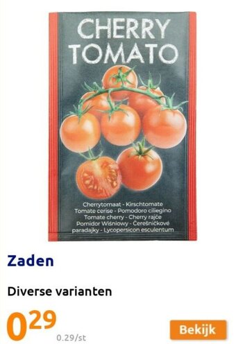 Action Zaden aanbieding