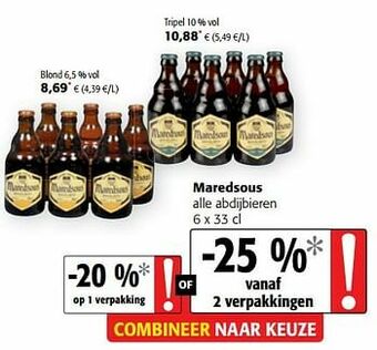 Colruyt Maredsous alle abdijbieren aanbieding
