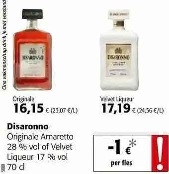 Disaronno originale amaretto of velvet liqueur