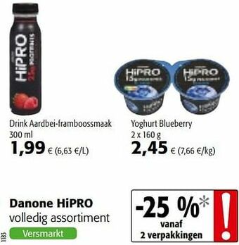 Colruyt Danone hipro volledig assortiment aanbieding