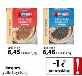 Colruyt Jacques alle hagelslag aanbieding