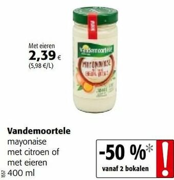 Colruyt Vandemoortele mayonaise met citroen of met eieren aanbieding