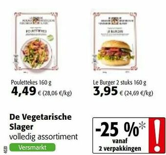 Colruyt De vegetarische slager volledig assortiment aanbieding