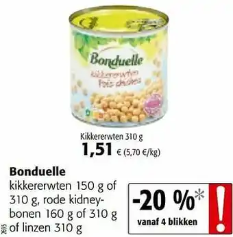 Bonduelle kikkererwten rode kidneybonen of linzen