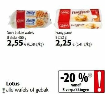 Colruyt Lotus alle wafels of gebak aanbieding