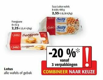 Colruyt Lotus alle wafels of gebak aanbieding