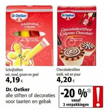Colruyt Dr. oetker alle stiften of decoraties voor taarten en gebak aanbieding