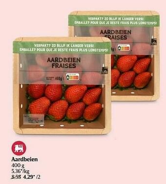 Delhaize Aardbeien aanbieding