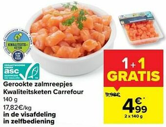 Carrefour Gerookte zalmreepjes kwaliteitsketen carrefour aanbieding