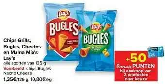 Chips bugles nacho cheese