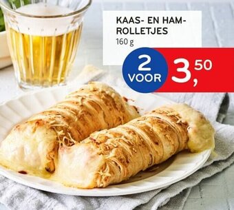 Alvo Kaas- en ham- rolletjes 160g aanbieding