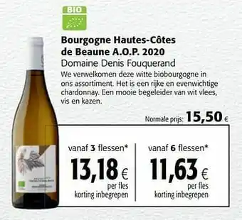 Colruyt Bourgogne hautes-côtes de beaune a.o.p. 2020 domaine denis fouquerand aanbieding
