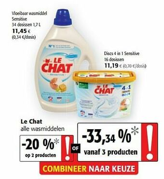 Colruyt Le chat alle wasmiddelen aanbieding