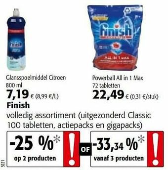 Colruyt Finish volledig assortiment aanbieding