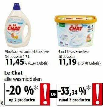Colruyt Le chat alle wasmiddelen aanbieding
