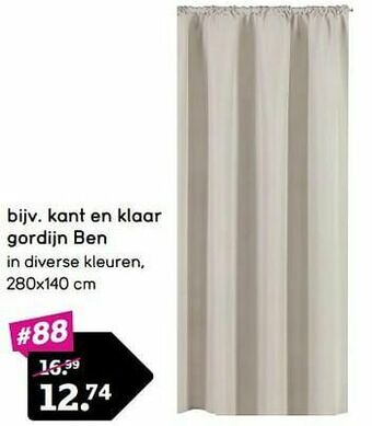 Leen Bakker Kant en klaar gordijn ben aanbieding