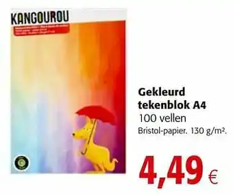 Gekleurd tekenblok a4