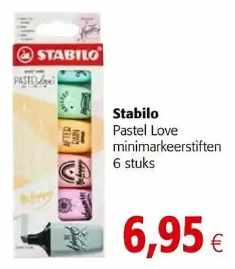 Colruyt Stabilo pastel love minimarkeerstiften aanbieding