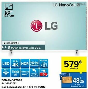 Carrefour Lg 50nano776pa aanbieding