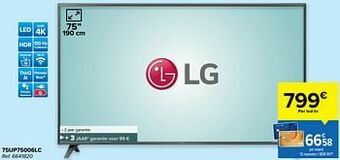 Carrefour Lg 75up75006lc aanbieding